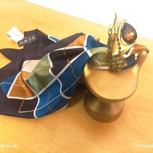 100% Silk scarf and Celestial Gem Brooch